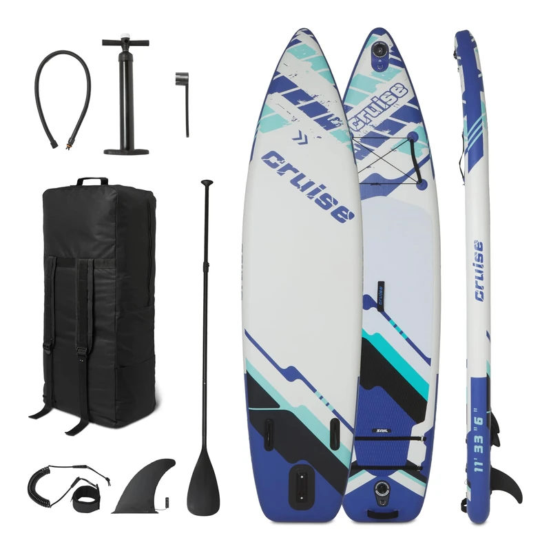 Amazon Basics Stand Up Paddleboard with Complete Accessory Kit, 335 cm x 84 cm, Blue
