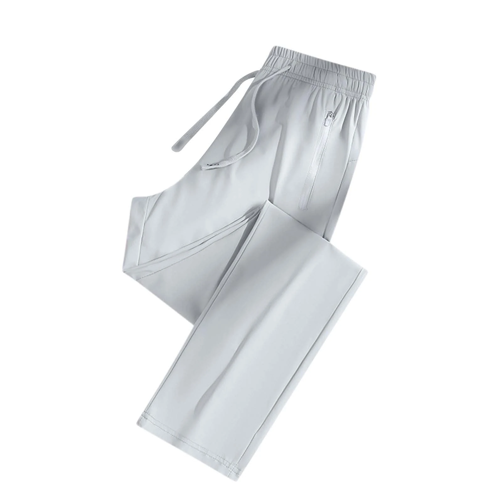 FNKDOR Stretch Women Unisex Quick Drying Pants Breathable Loose Pants Womens Stretch Pants with Zipper Pockets Womens Elastic Waist Dress Pants (Grey, S)