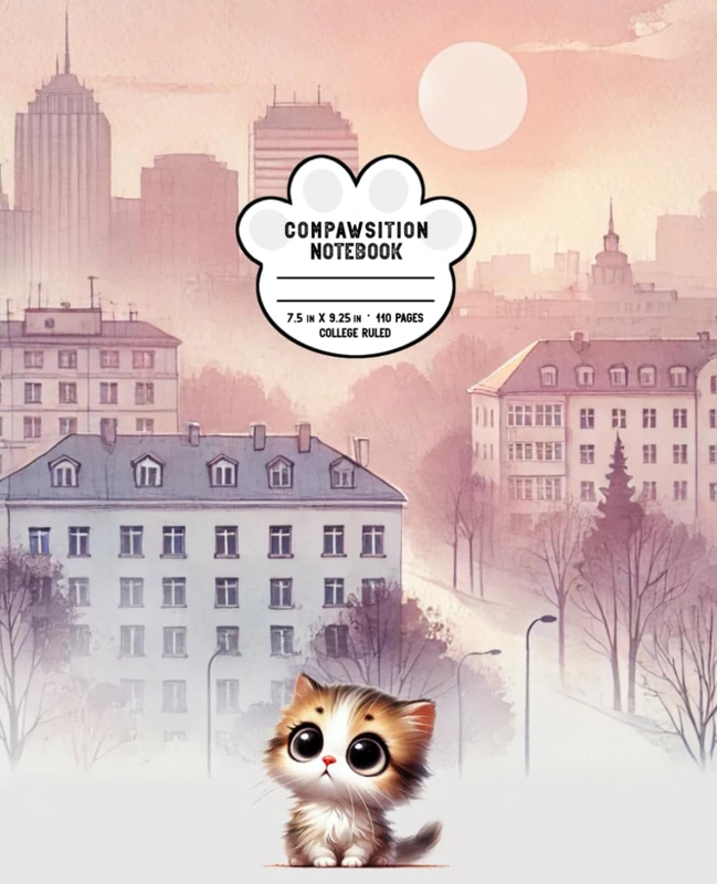 Purr-fectly Adorable: Cute Kitten Composition Notebook - 7.25 x 9.5 inch 110 College Ruled Pages for Notes, Journaling, and Creativity: Pawsome Composition Book