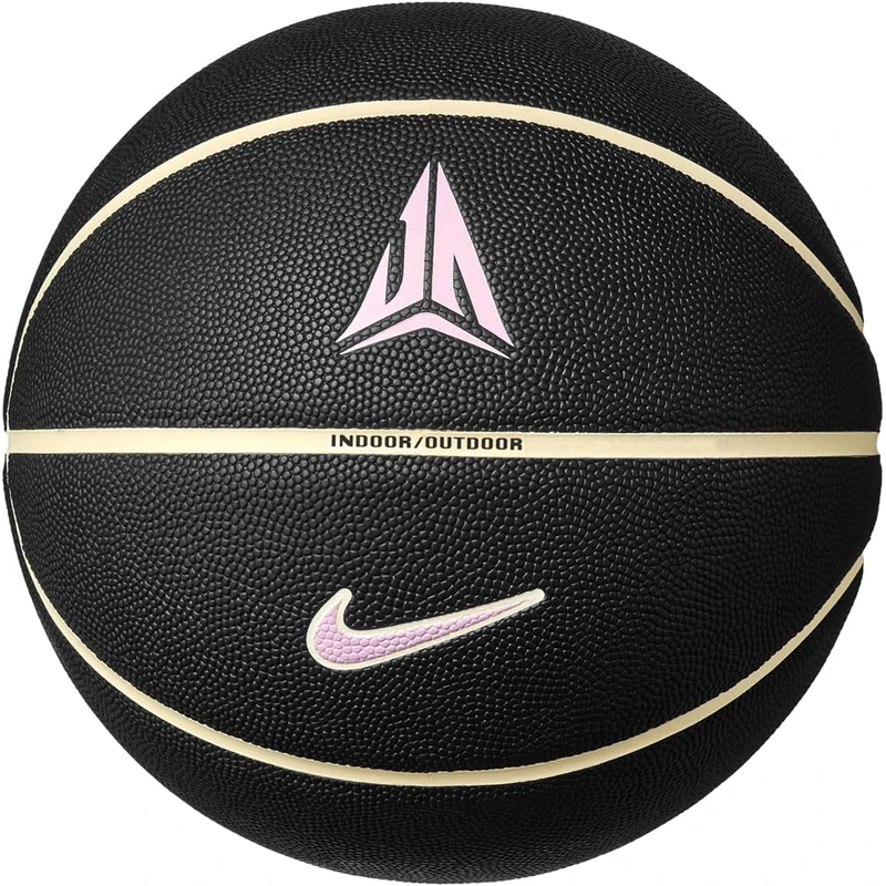 Nike All Court Basketball 8P Ja Morant – Indoor Outdoor Basketball Ball – Performance Training Basketball – Deflated delivered, Black/Coconut Milk/Pink Foam/Coconut Milk, 7 - Image 1