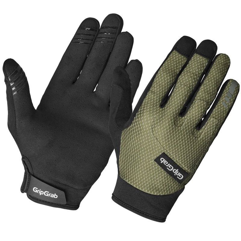 GripGrab Descent InsideGrip Full Finger Summer Mountain Bike Gloves with Knuckle Protection Protective Cycling Gloves MTB