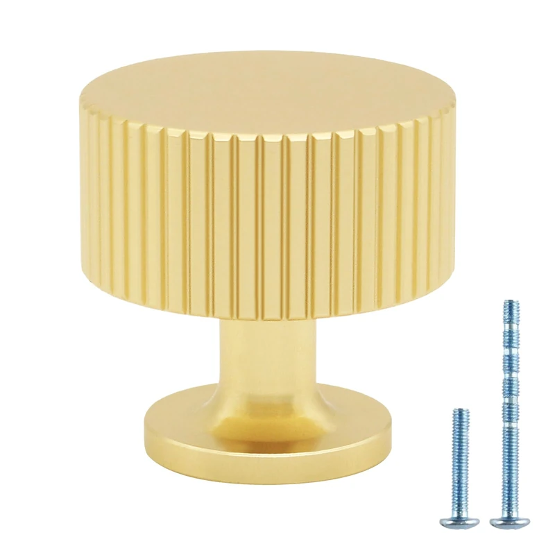 Abtopia 24 Pack Gold Cabinet Knobs Brushed Brass Dresser Drawer Knobs, Brushed Gold Kitchen Knob for Cabinets, Drawers, Bathroom, Kitchen and Cupboard