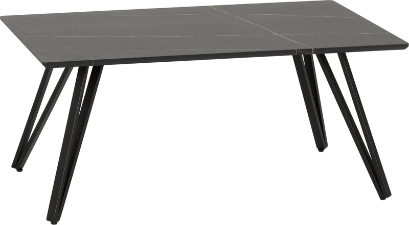 Seconique Marlow Coffee Table in Black Marble Effect/Black