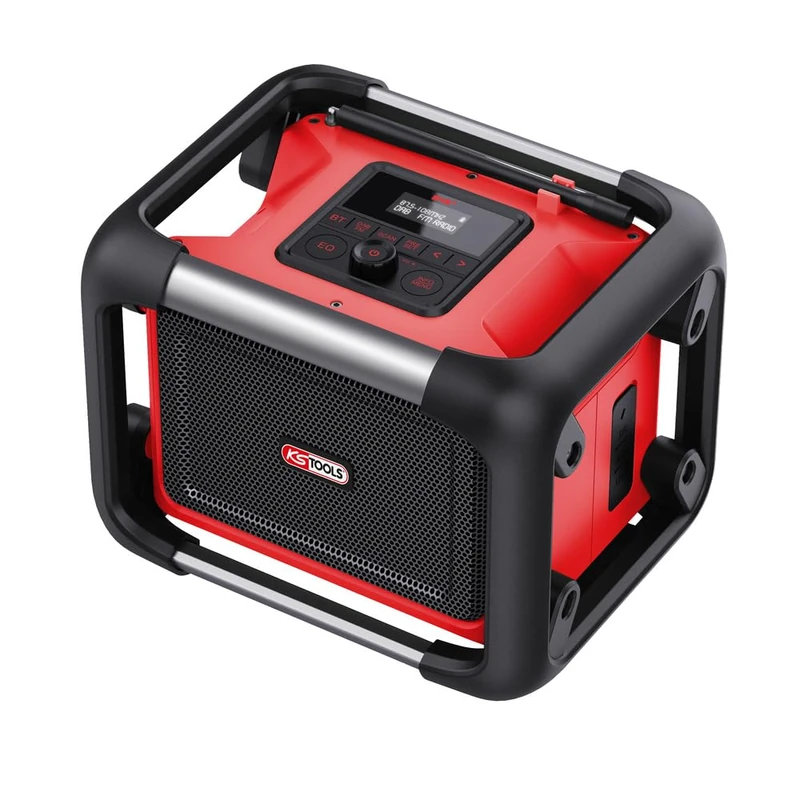 KS Tools - 100172F - Powerful Bluetooth speaker - construction radio - mains powered or with lithium-ion battery