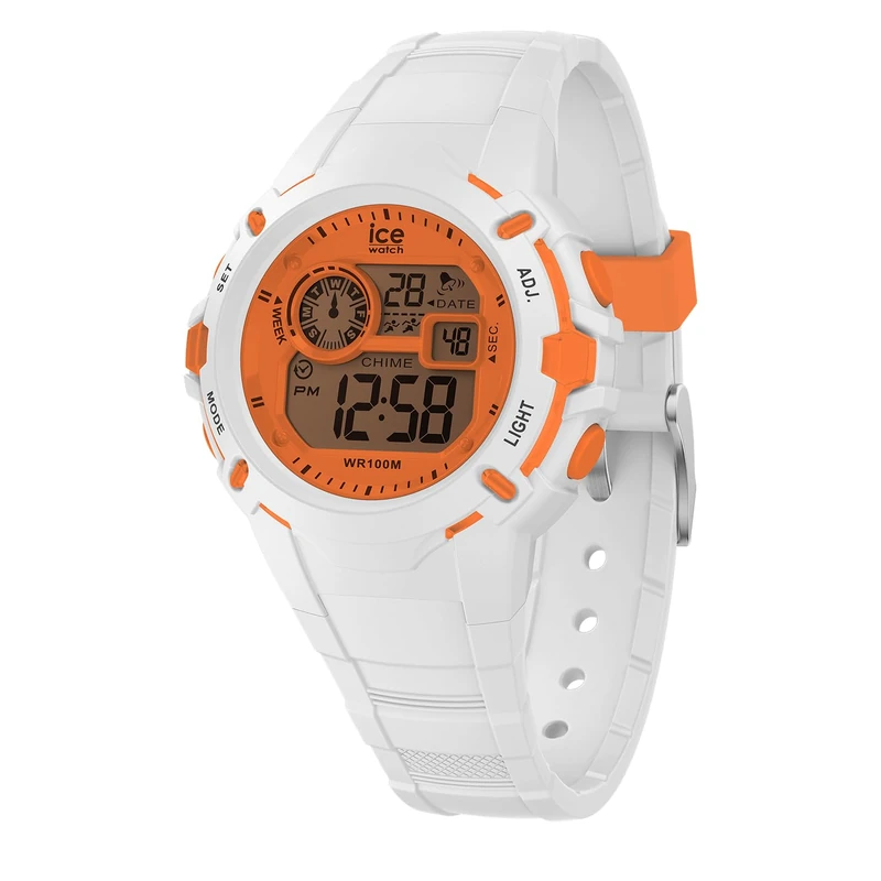Ice-Watch - ICE digit explorer White orange - Boy's wristwatch with silicon strap - 024002 (Small)