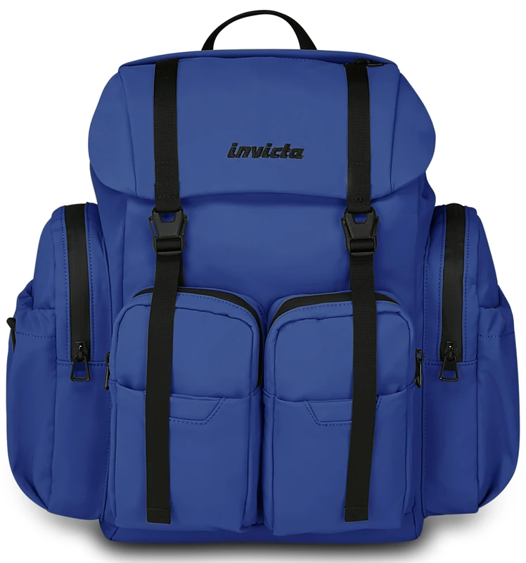 Invicta Monviso X Leisure Backpack, Blue, Single Compartment with 14 Inch PC Pocket, Water Bottle Pocket and Reinforced Base, Large and Versatile Backpack 29 L for Leisure and Travel, for Men and