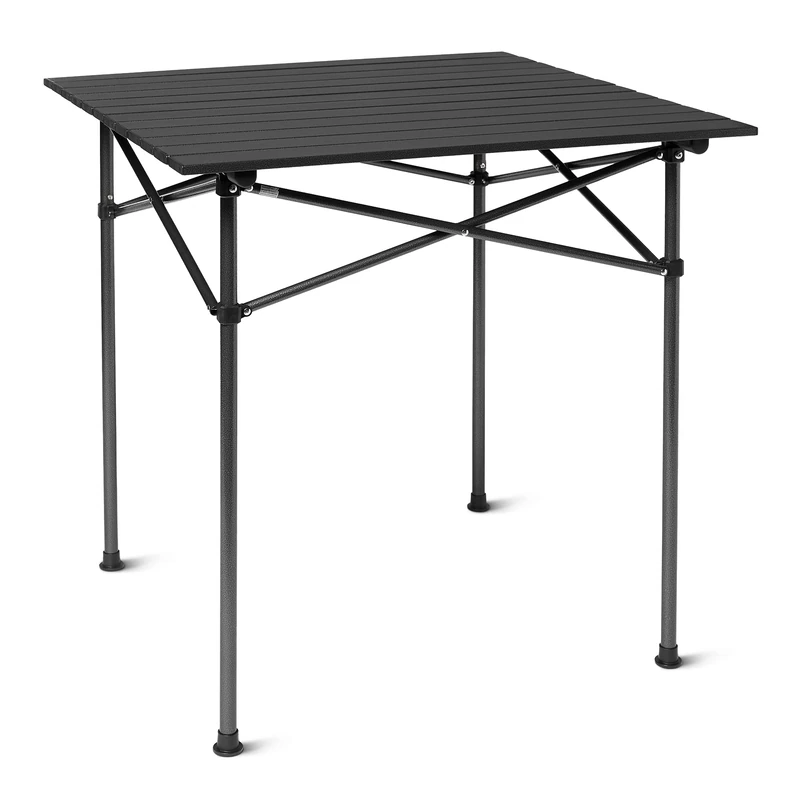 Amazon Basics Camping Table, Tall, 70.4 cm (W) x 70.4 cm (D) x 69.9 cm (H), Black