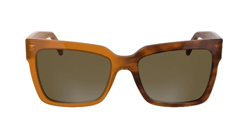 CALVIN KLEIN JEANS Women's Sunglasses CKJ24606S - Brown To Havana with Solid Brown Lens
