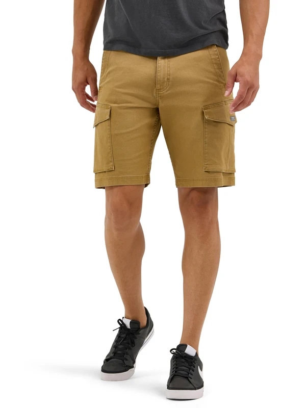 Wrangler Authentics Men's Comfort Flex Waist Cargo Short, Dull Gold, 44