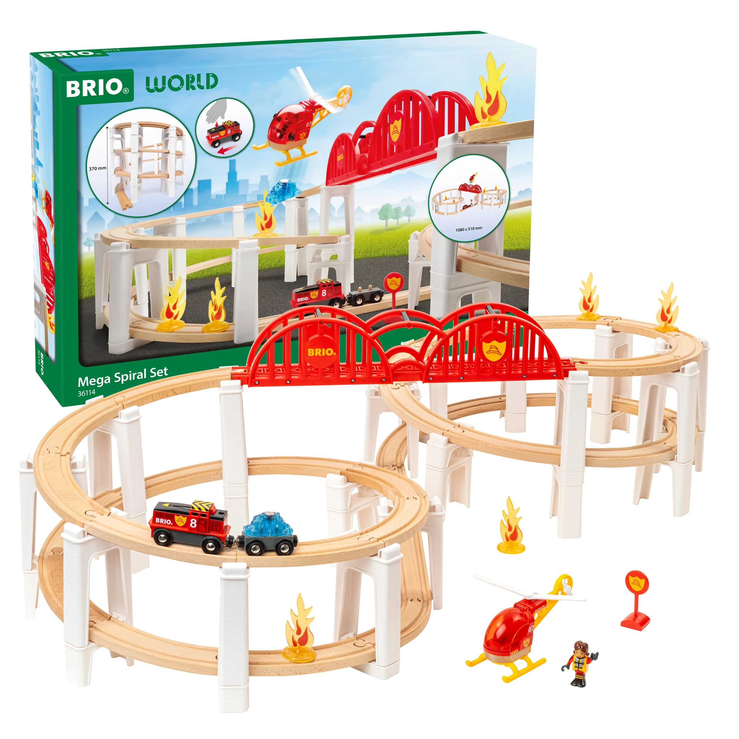 BRIO World - Mega Spiral Set for Kids Age 3 Years Up - Railway Accessories and Add Ons