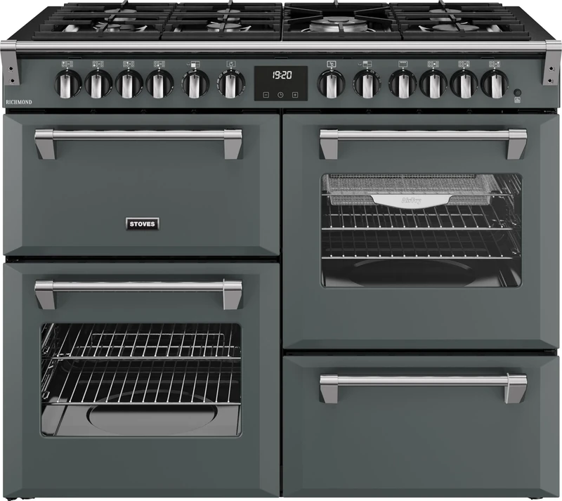 Stoves Richmond 110cm Dual Fuel Range - Anthracite Quad Oven 196L