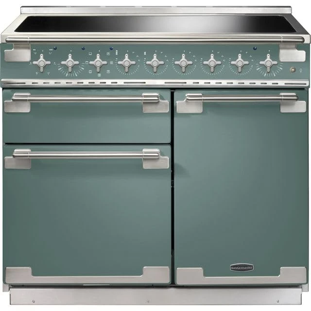 Rangemaster Elise 100cm Electric Range Cooker with Induction Hob - Mineral Green - A Rated