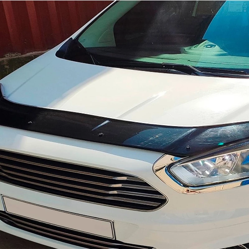 Oneway Bonnet Protector compatible with Ford Transit Courier 2014-2019 - Gloss black - Image 1