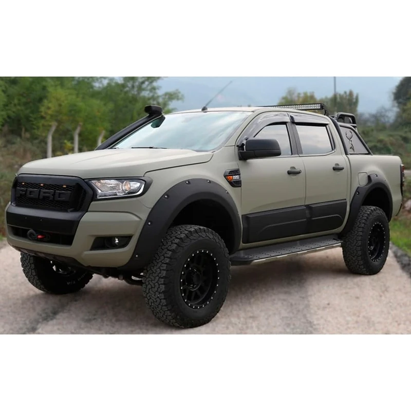 Oneway Body Cladding compatible with Ford Ranger T6/T7/T8 2012-2022 - Gloss black