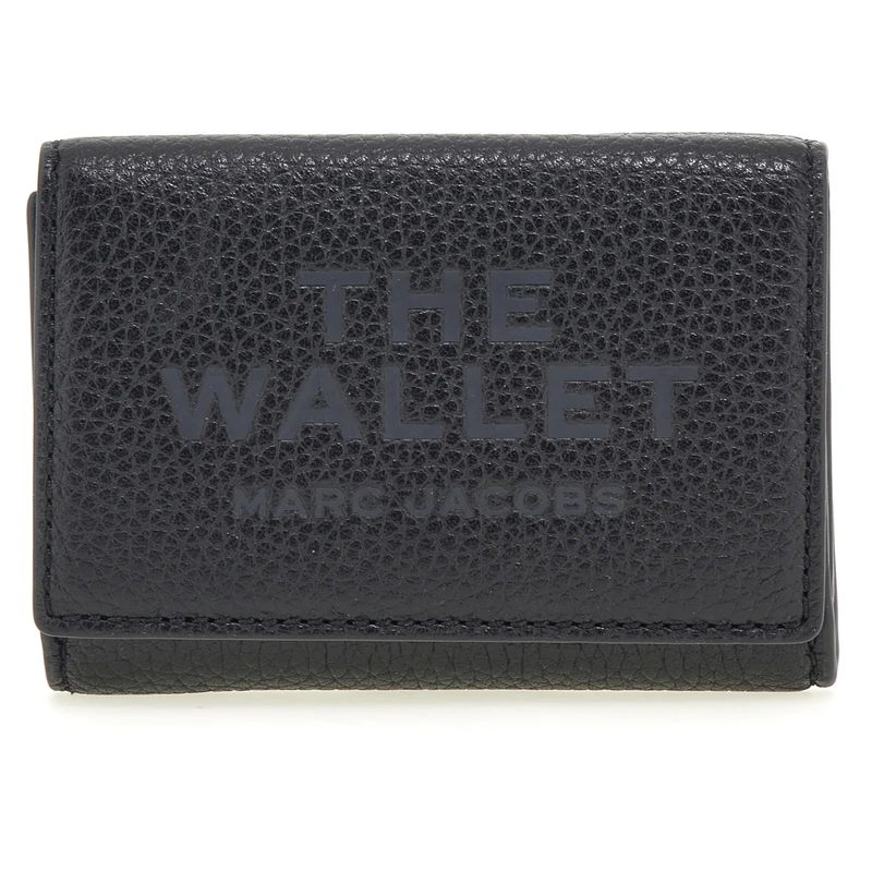 Marc Jacobs Women's Trifold Wallet - Black Hammered Leather