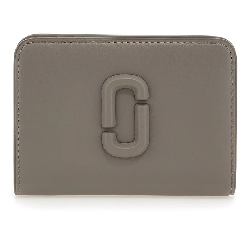 MARC JACOBS Women's The MINI Compact Wallet, Concrete, ONE Size