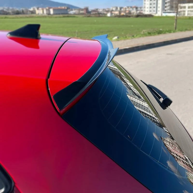 Oneway Roof Spoiler (Cap) compatible with Seat Ibiza (6F) 2017- incl. FR - Gloss black