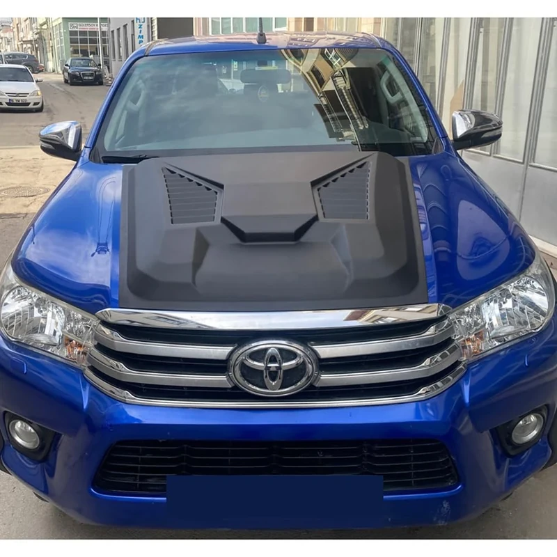 Oneway Bonnet Scoop compatible with Toyota Hilux 8th Gen. 2015-2020 - Version 2 - Matt black