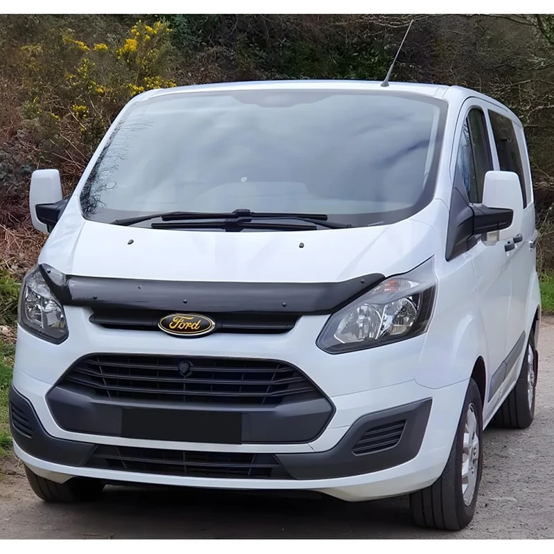 Oneway Bonnet Protector compatible with Ford Transit Custom MK1 2012-2018 - Gloss black