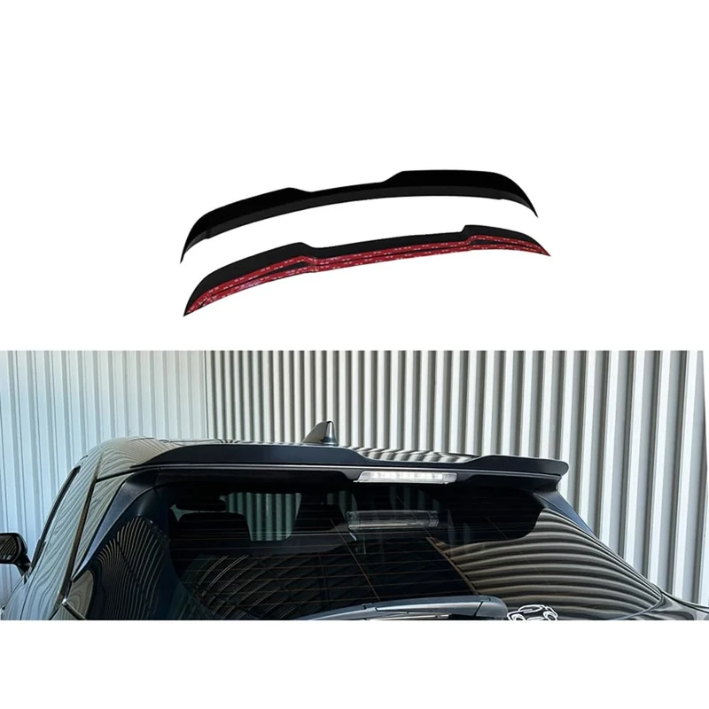 Motordrome Roof spoiler (Spoiler Cap) compatible with Toyota Yaris Cross 2020- (ABS Gloss black)