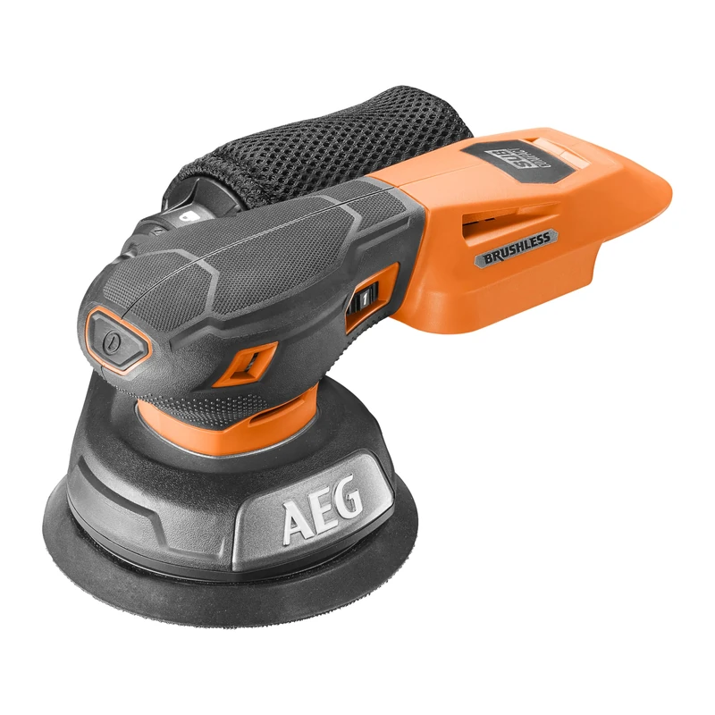 AEG - BEX18SBL-125-0 Orbital Sander Diameter 125 mm Cordless 18 Volts - Subcompact - BRUSHLESS - 7000 to 11000 OSC/min, Oscillation Diameter 2.4 mm (Without Battery)