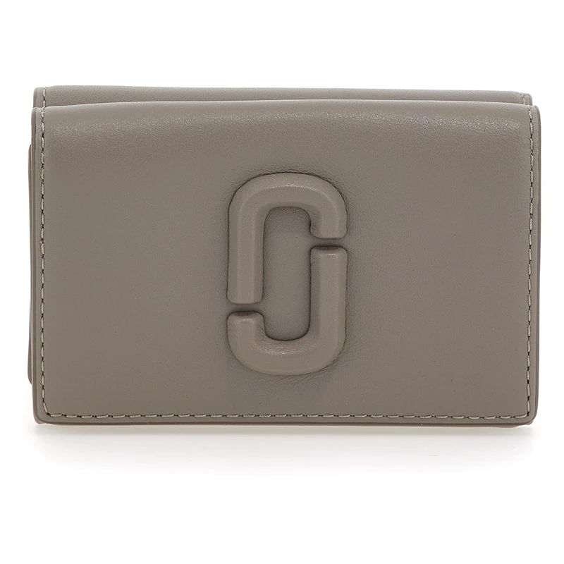 MARC JACOBS Women's Trifold Wallet, Concrete, ONE Size
