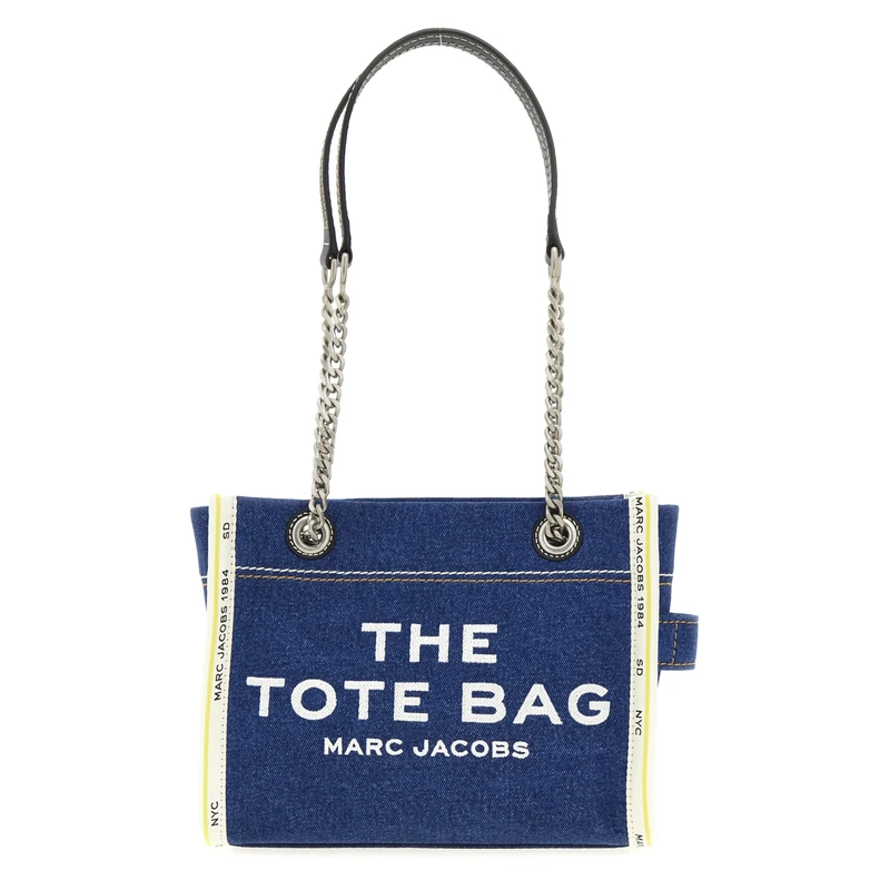 MARC JACOBS Women's The SMALL Tote Bag, Dark Wash