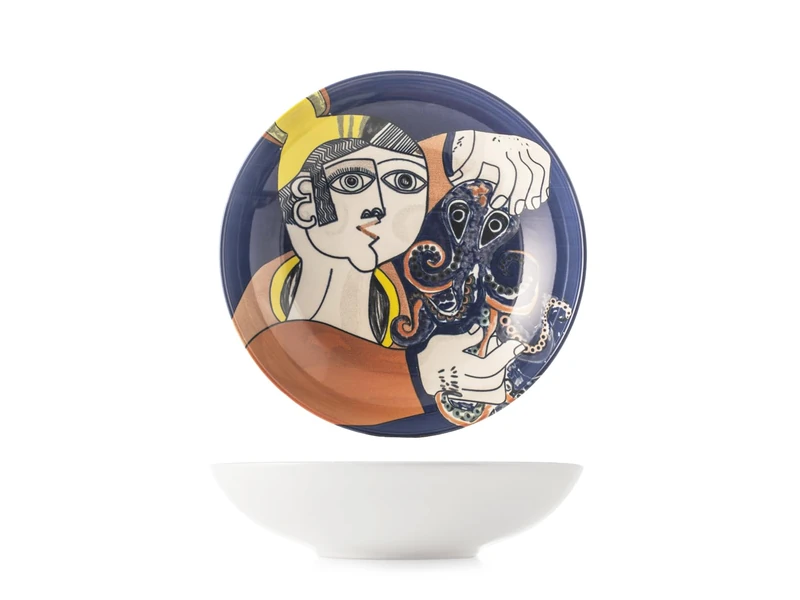 H&H Set of 6 Pablo Stoneware Soup Plates 21 cm