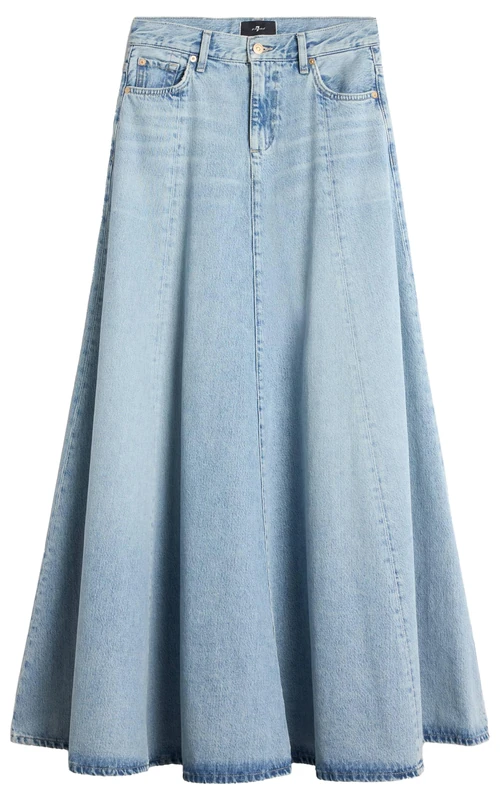 7 For All Mankind Drama Skirt September, Light Blue, 30W