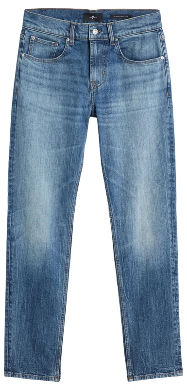 7 For All Mankind Men's Slimmy Tapered Reason Jeans, Mid Blue, 38W - Image 1