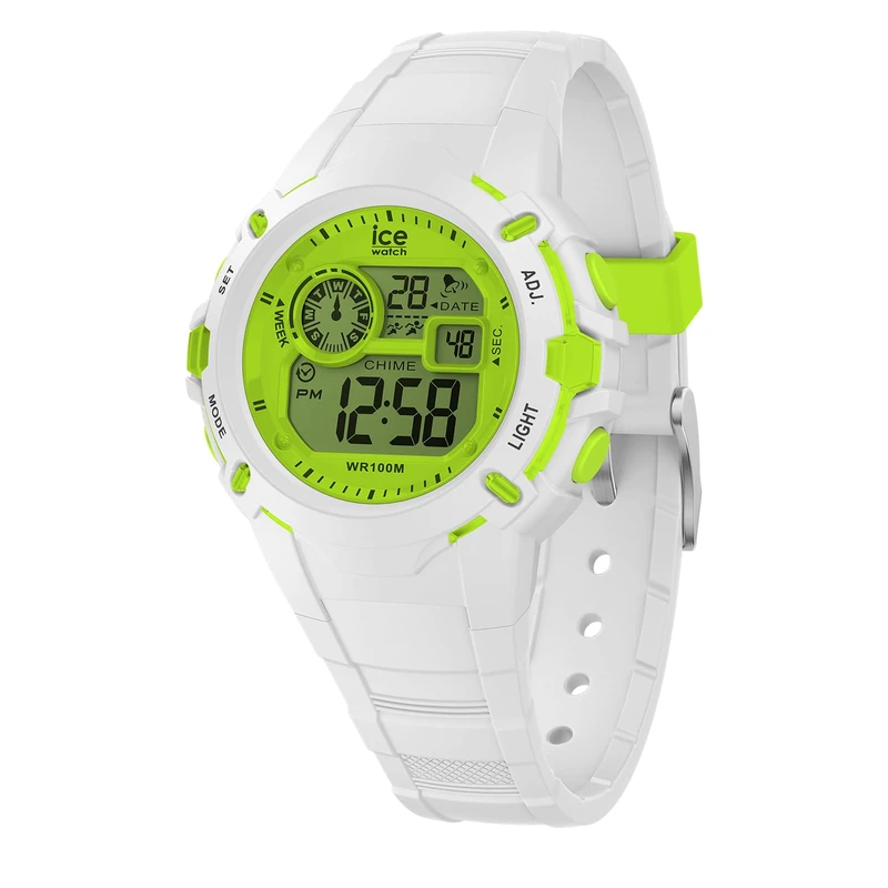 Ice-Watch - ICE digit explorer White lime - Boy's wristwatch with silicon strap - 024004 (Small)