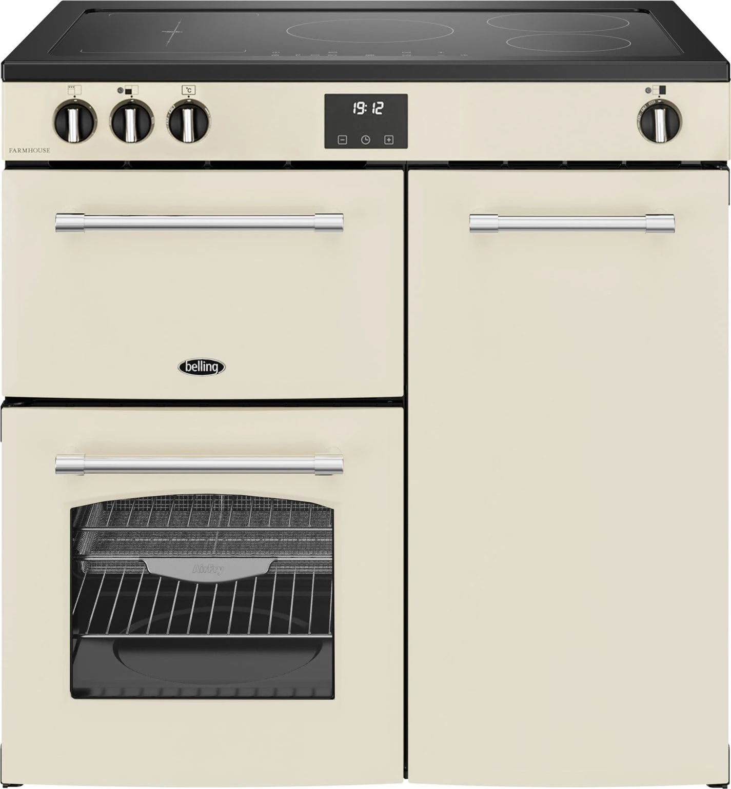 Belling Farmhouse 90Ei 90cm Electric Range Cooker with Induction Hob - Cream - A/A Rated