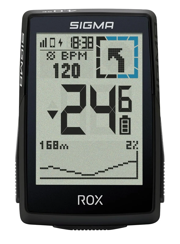 SIGMA ROX 4.0 SE | Wireless Bike Computer GPS and Navigation incl. OVERCLAMP Butler | Outdoor GPS Navigation with Altitude Measurement | Black | Compatible with E-Bikes