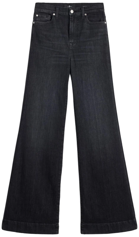 7 For All Mankind Women's Modern Dojo Blacky Jeans, Black, 26 W