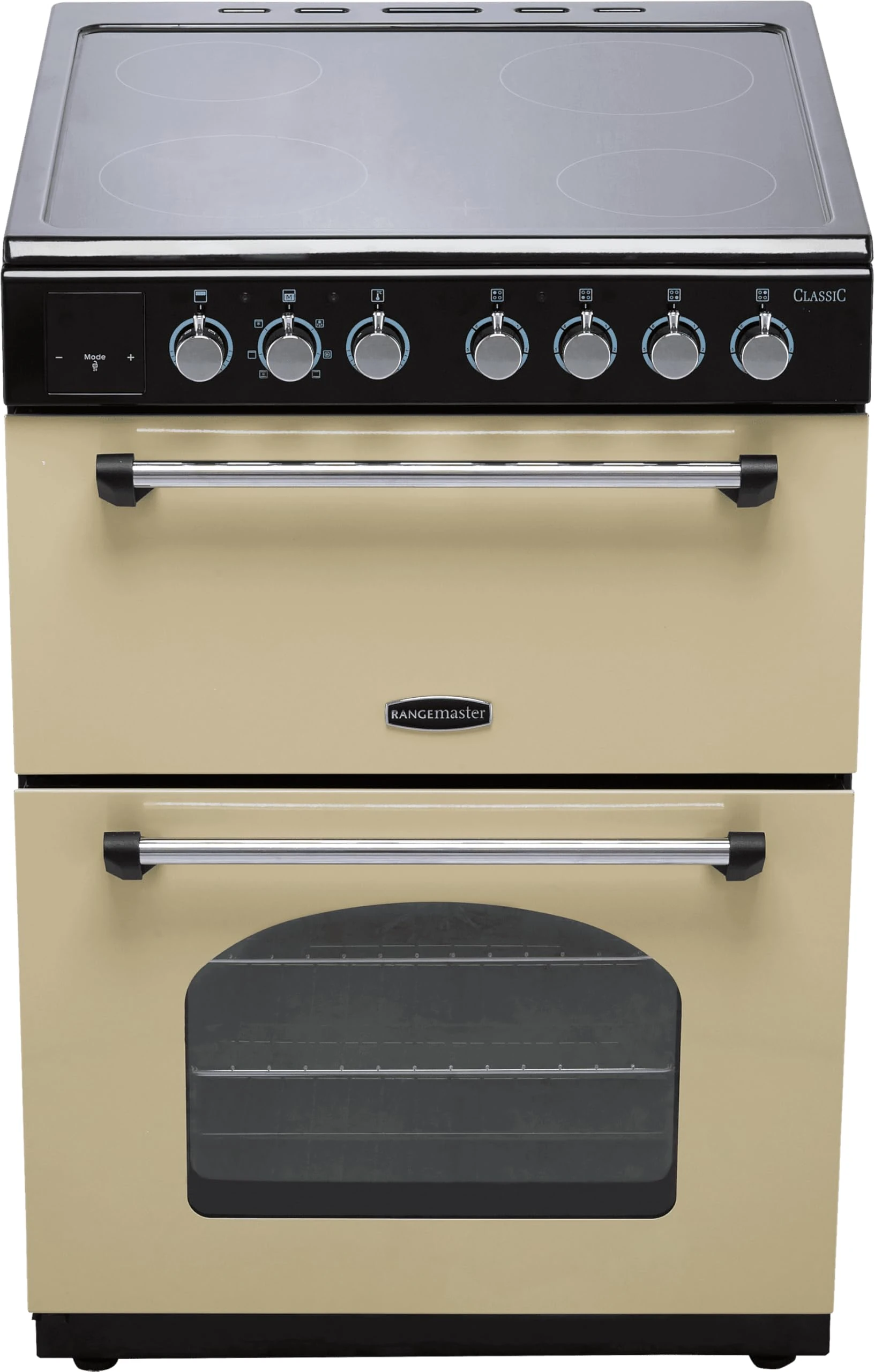 Rangemaster Classic 60 CLA60ECCR/C 60cm Electric Cooker with Ceramic Hob - Cream/Chrome - A/A Rated