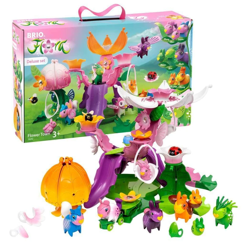 BRIO Flora - 36242 Flower City Deluxe Set | Huge Play Set for Endless Imaginative Fun for Girls and Boys from 3 Years - Beautiful Gift with Lots of Accessories