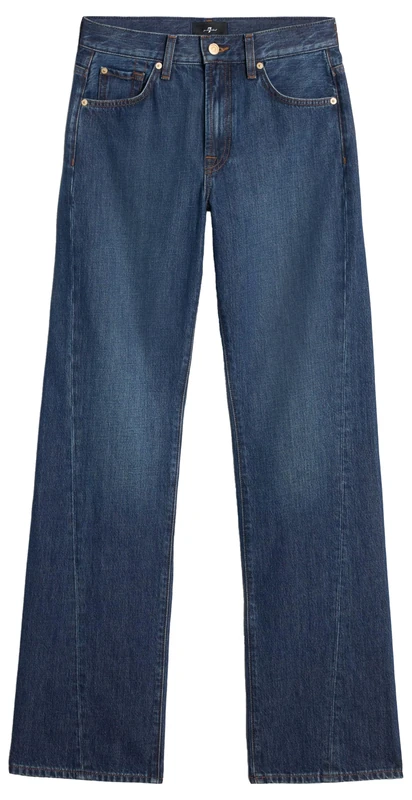 7 For All Mankind Women's Twisted Tess Trouser Radar Jeans, Dark Blue, 28 W