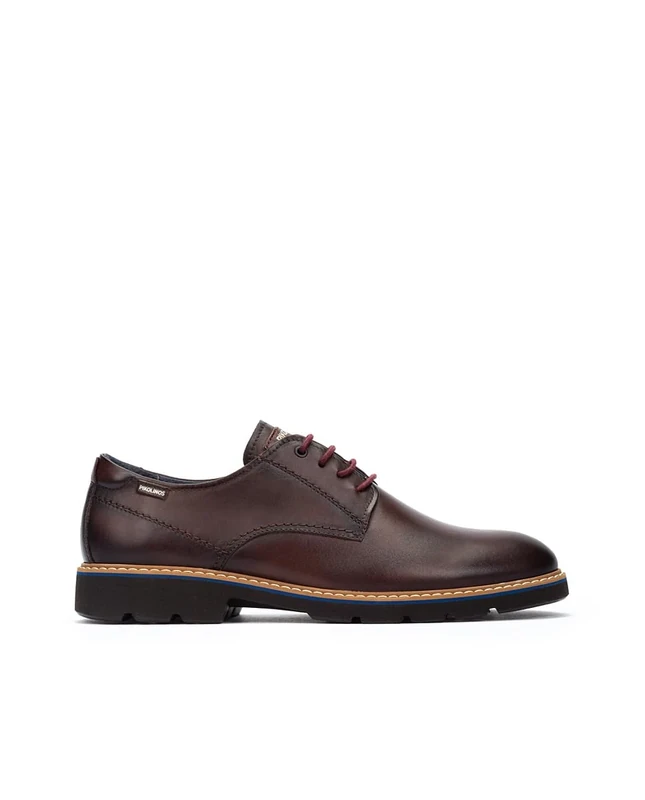 Pikolinos Alarcon Leather Lace Up Shoes for Men, Olmo, 8 UK - Image 1
