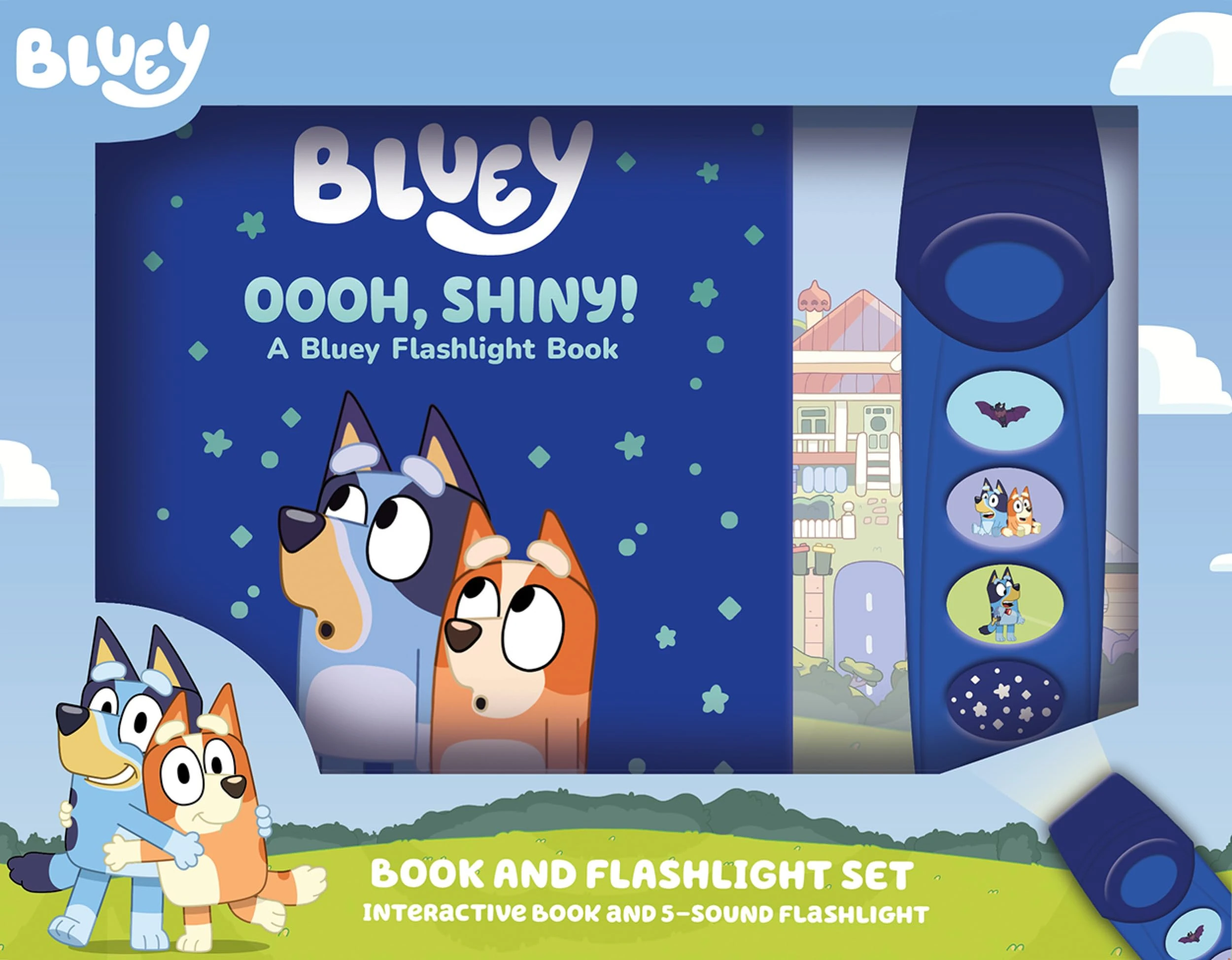 Bluey - Oooh, Shiny! A Bluey Flashlight Toy Adventure Sound Book - PI Kids