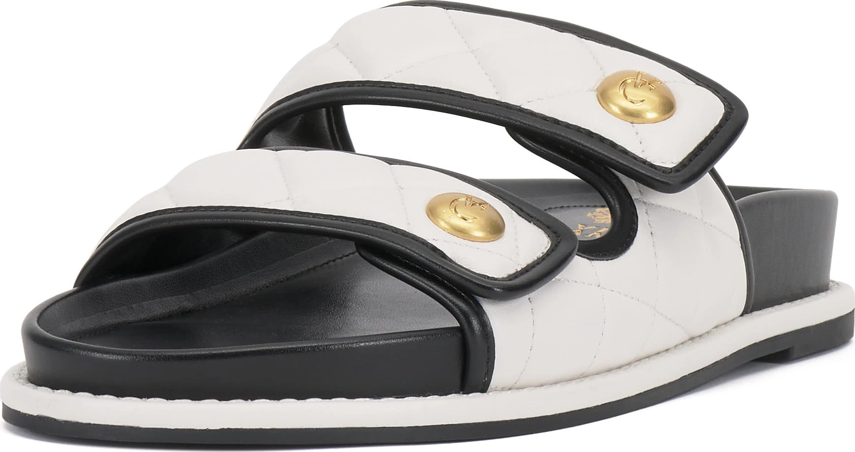 Vince Camuto Women's Graysin Slide Sandal, Bianco Leather, 6 UK