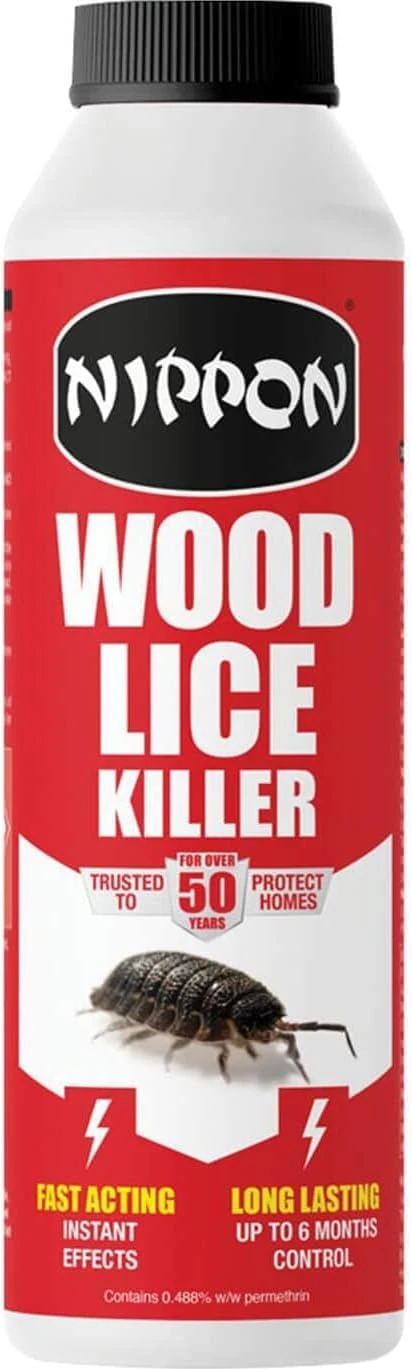 Nippon Woodlice Killer Powder - crawling insects - woodlice, wasps, cockroaches, beetles, earwigs, silverfish and other crawling insects Indoor & Outdoor 150g (Pack of 1)