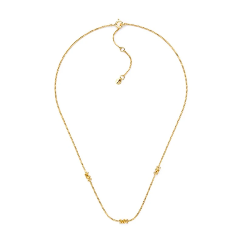 Michael Kors Premium Women's Gold-Tone Sterling Silver Necklace, MKC1780710