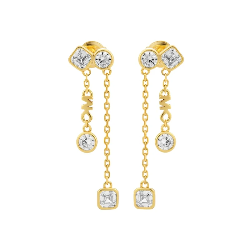 Michael Kors Brilliance Women's Gold-Tone Sterling Silver Earring, MKC1773710