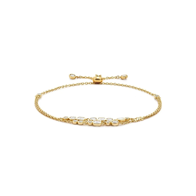 Michael Kors Brilliance Women's Gold-Tone Sterling Silver Bracelet, MKC1770710