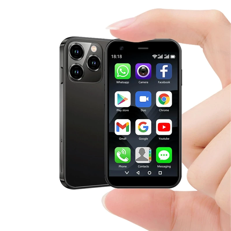 BLKE Mini Phone Unlocked 4G Mini Smartphone for kids Small Mobile Phone 3.0'' HD Touch Screen 3GB+32GB 2000mAh Battery Dual SIM Android Quad Core Face ID Smallest Mobile Phones for kids