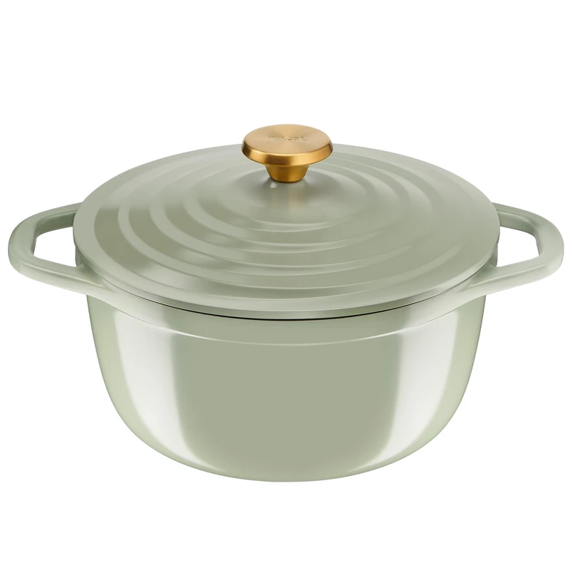 Tefal Cast aluminium casserole 24 cm, 4-5 persons, Induction, Lightweight cast aluminium, Easy cleaning, Ceramic coating, Condensation lid, Oven, Air Soft Light E2664625