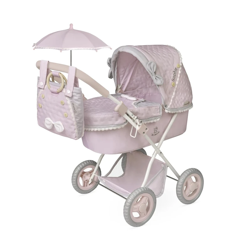 DeCuevas 85075 Sophie Folding Doll's Pram with Parasol