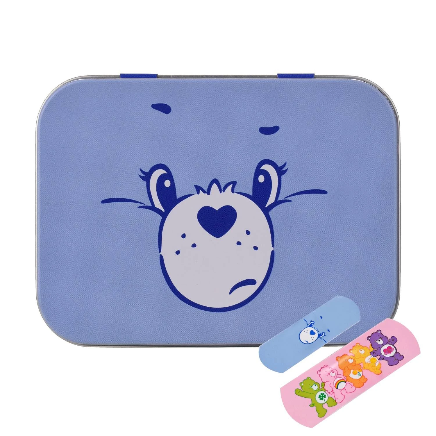 Care Bears First Aid Plasters in Metal Tin Box, Two Sizes with Cute Care Bears Design, Easy Removal & Skin-Friendly, Breathable Adhesive, 24 Plasters