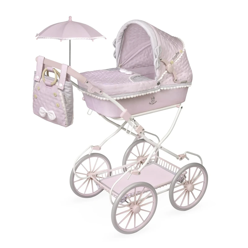 DeCuevas 81075 Sophie Folding Doll's Pram with Parasol