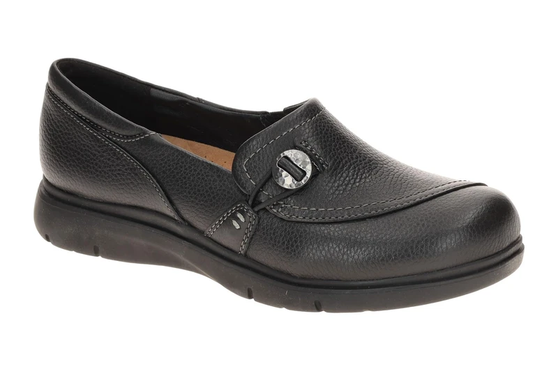 Clarks Certina Ease Womens Black Leather Shoe Size 4